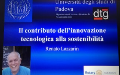 Renato Lazzarin “Il contributo dell’innovazione tecnologica alla sostenibilità”, giovedì 25 marzo 2021